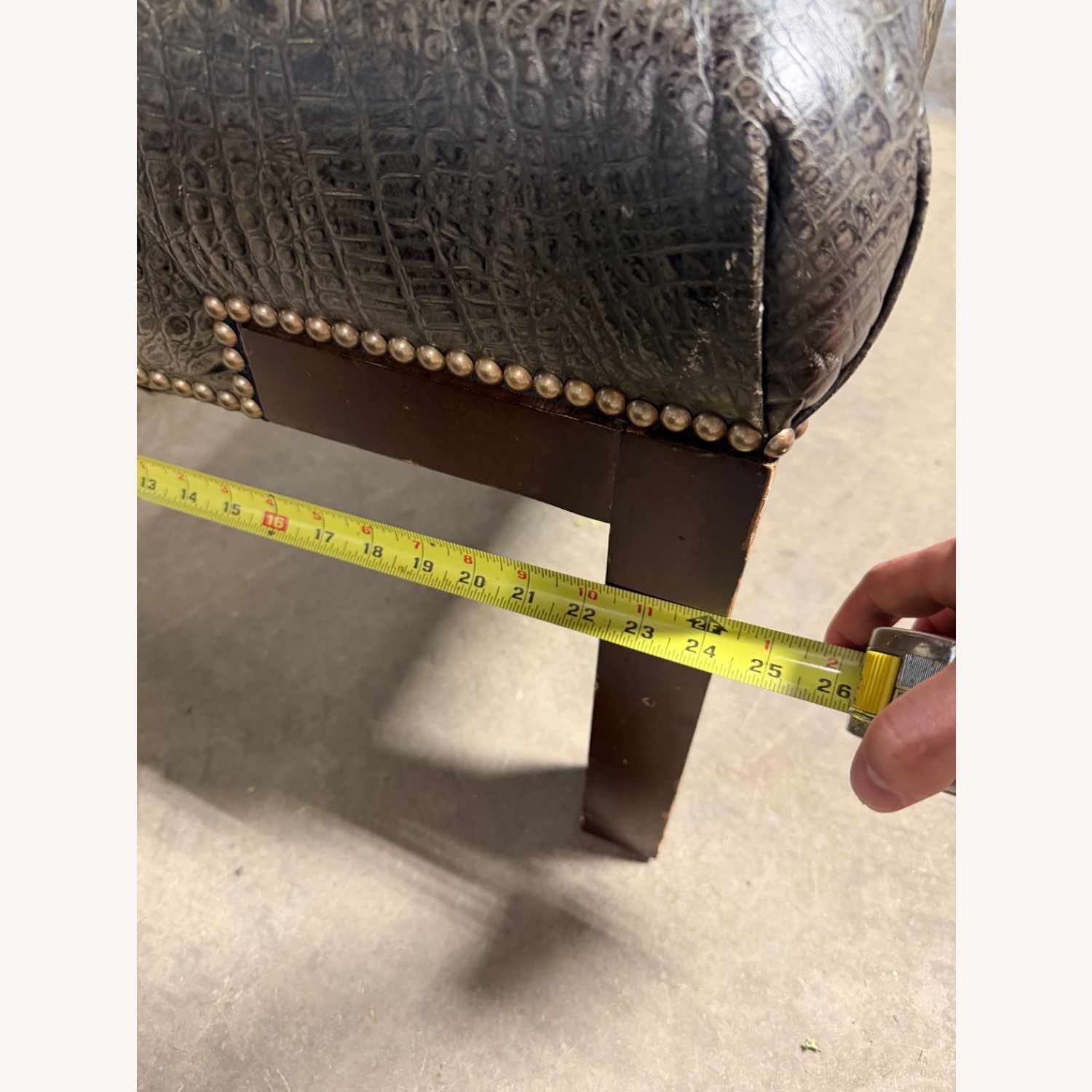 Lexington Leather Norfolk Cocktail Ottoman - image-4