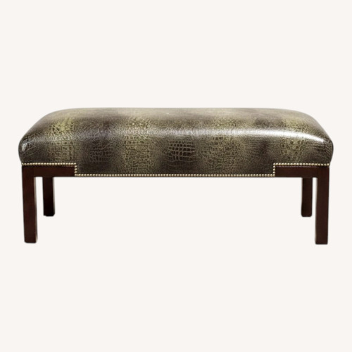 Used Lexington Leather Norfolk Cocktail Ottoman for sale on AptDeco