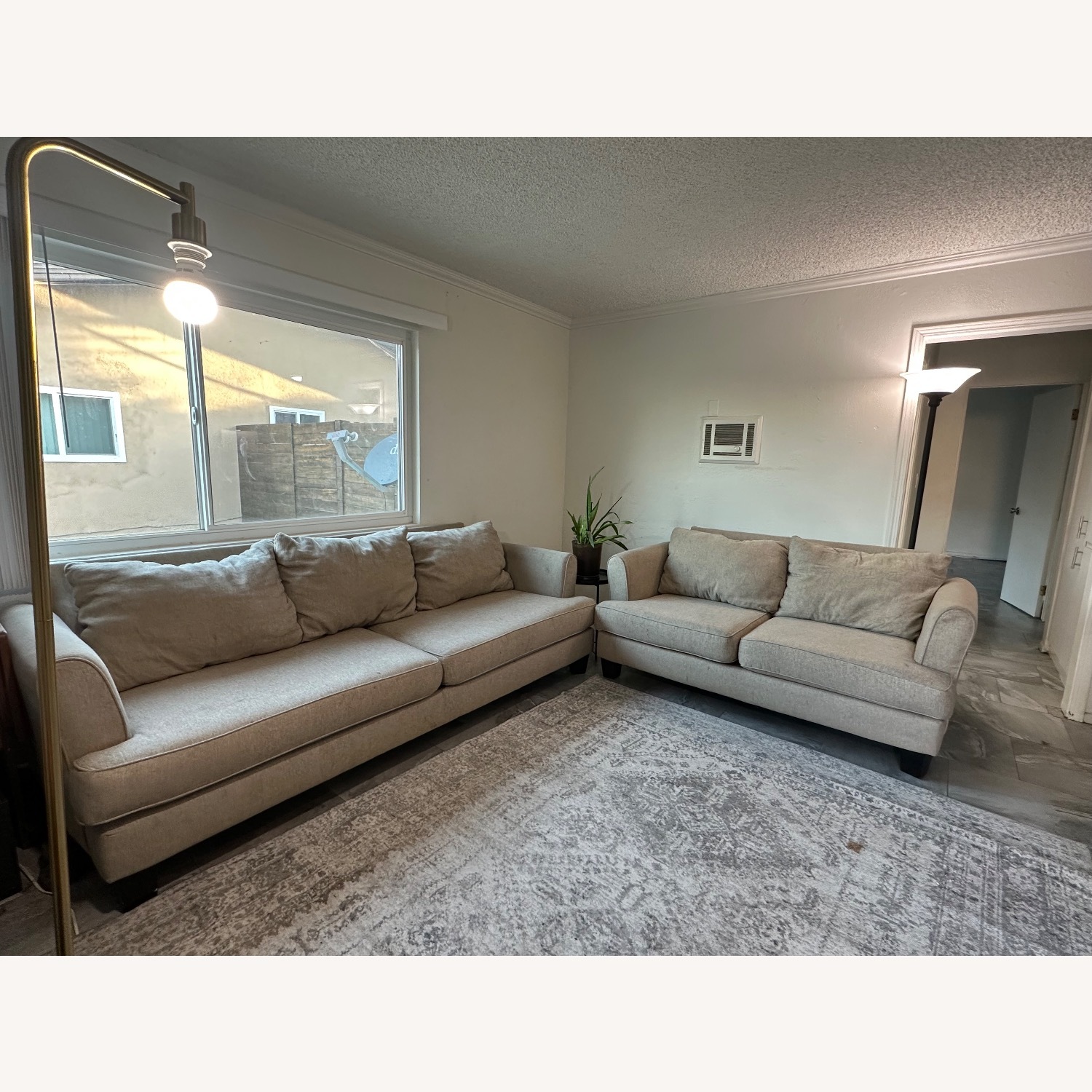 Natural Fabric 3+ Seater Sofa - image-3