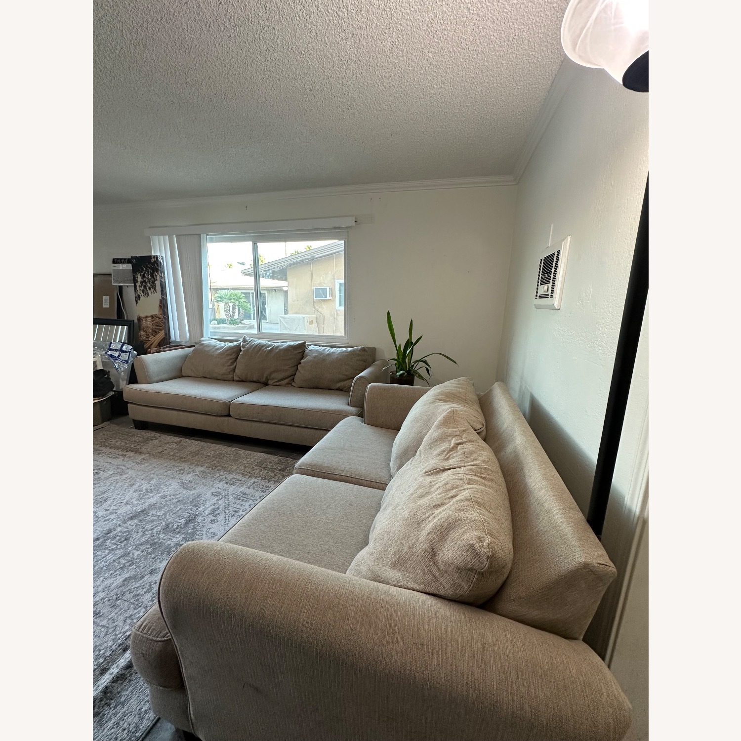 Natural Fabric 3+ Seater Sofa - image-4