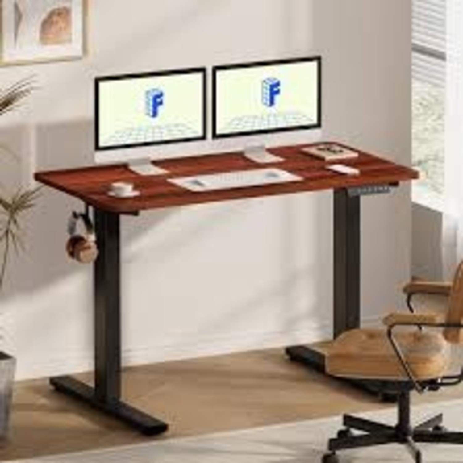 Amazon Dark Brown Wood Desk - image-5