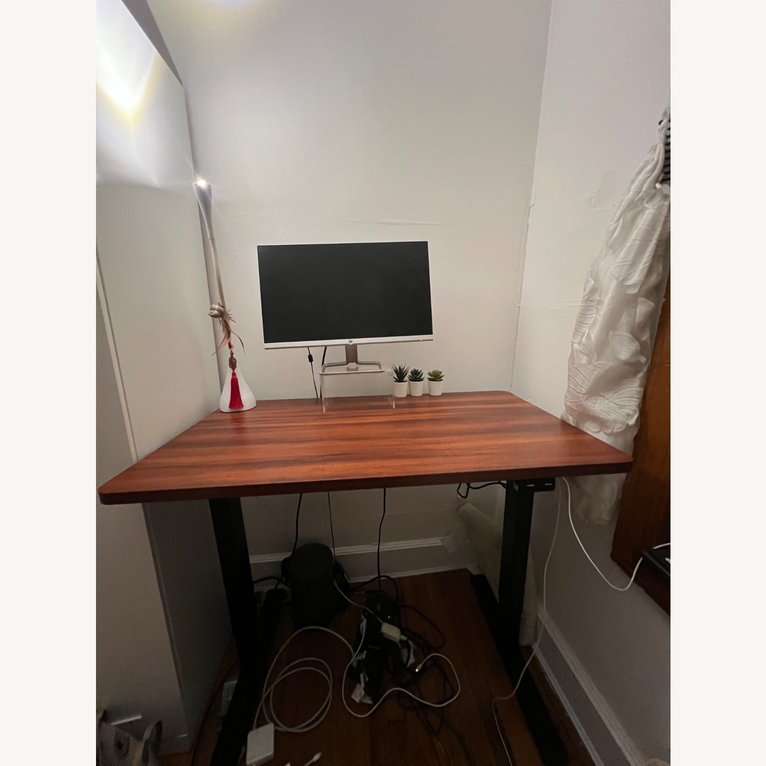 Amazon Dark Brown Wood Desk - image-1