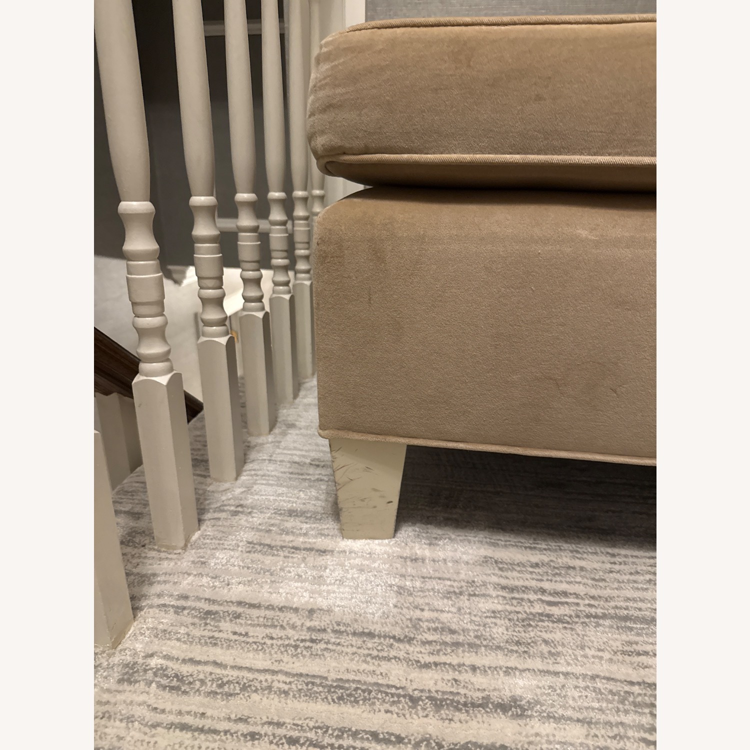 Kravet Natural Fabric Ottoman - image-3