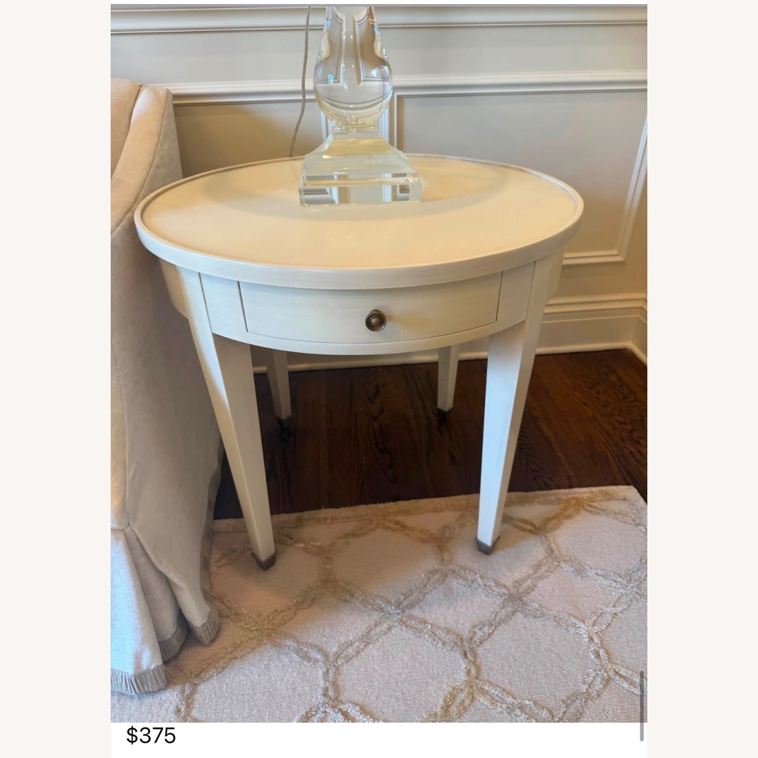 Natural Wood Side Table - image-1