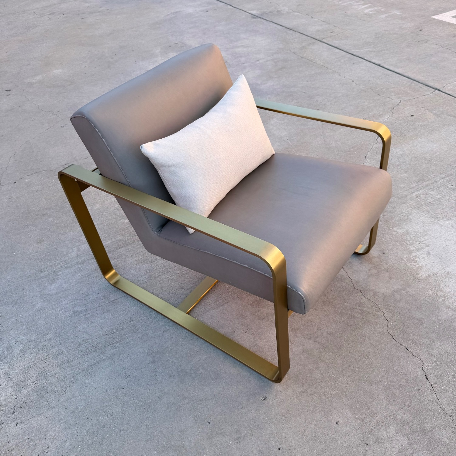 Restoration Hardware Miles Leather Chair - image-8