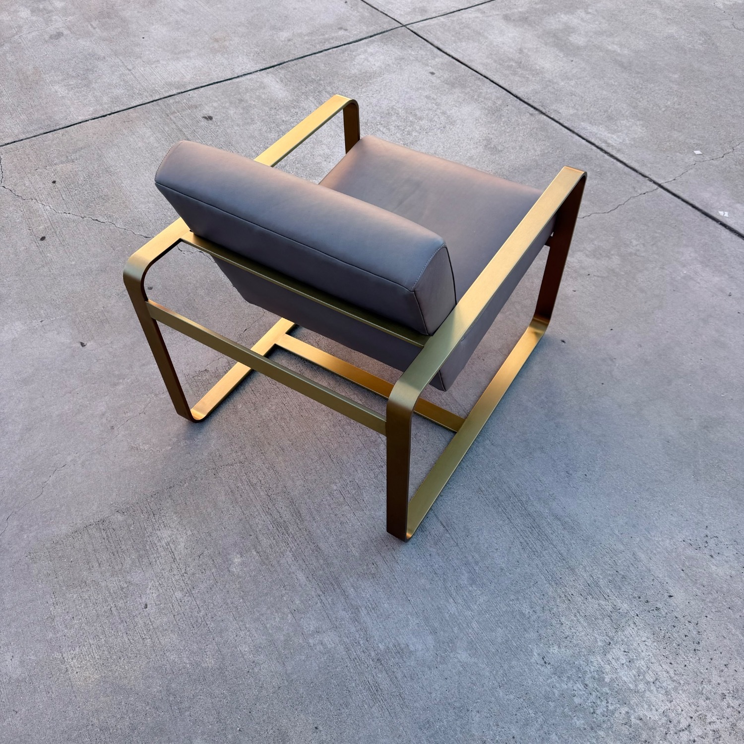 Restoration Hardware Miles Leather Chair - image-5