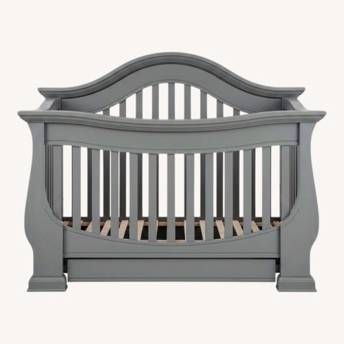 Used Baby Appleseed Davenport Light Gray Wood Crib for sale on AptDeco