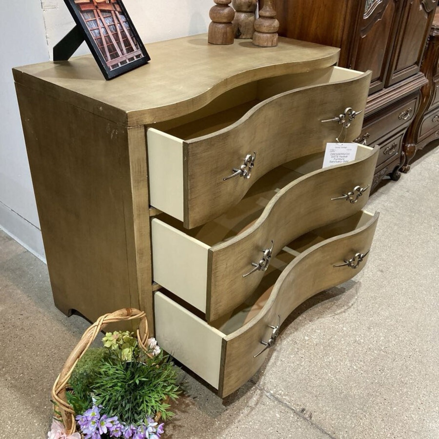 Sanctuary Gold Leaf 3-Drawer Dresser - image-6
