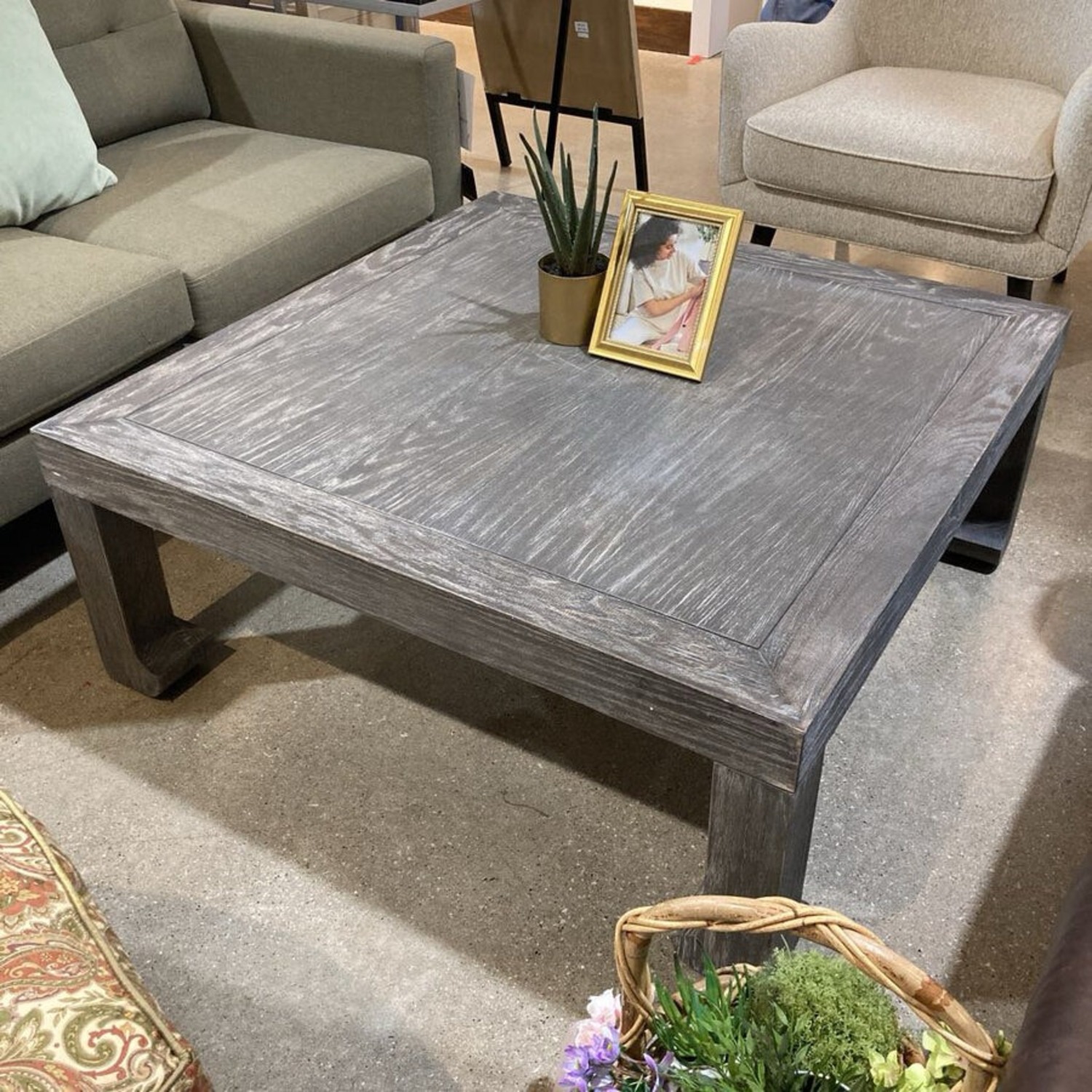 Jayson Home Dara Square Wood Distressed Coffee Table - image-2