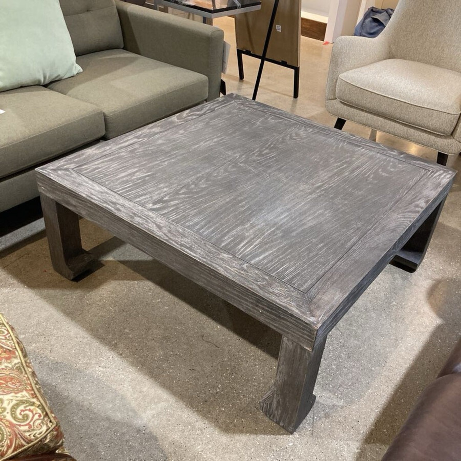 Jayson Home Dara Square Wood Distressed Coffee Table - image-1
