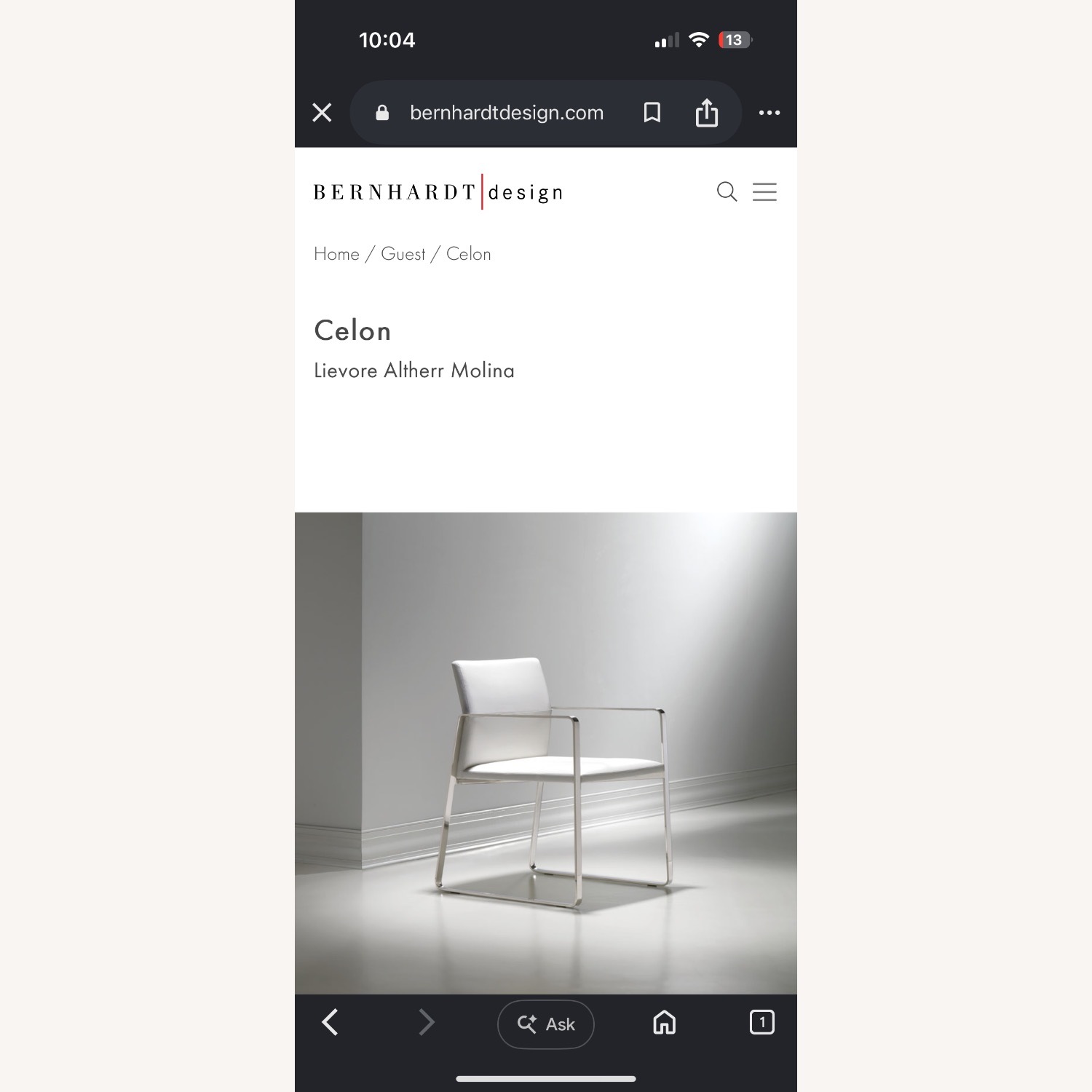 Bernhardt Design Celon Chair - image-3