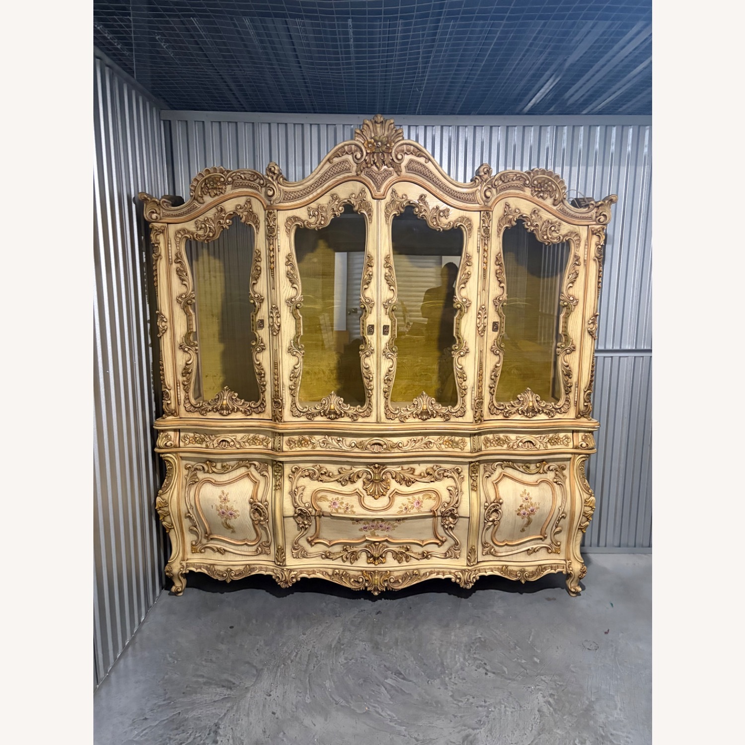 Rococo Revival China Cabinet and Buffet - image-3