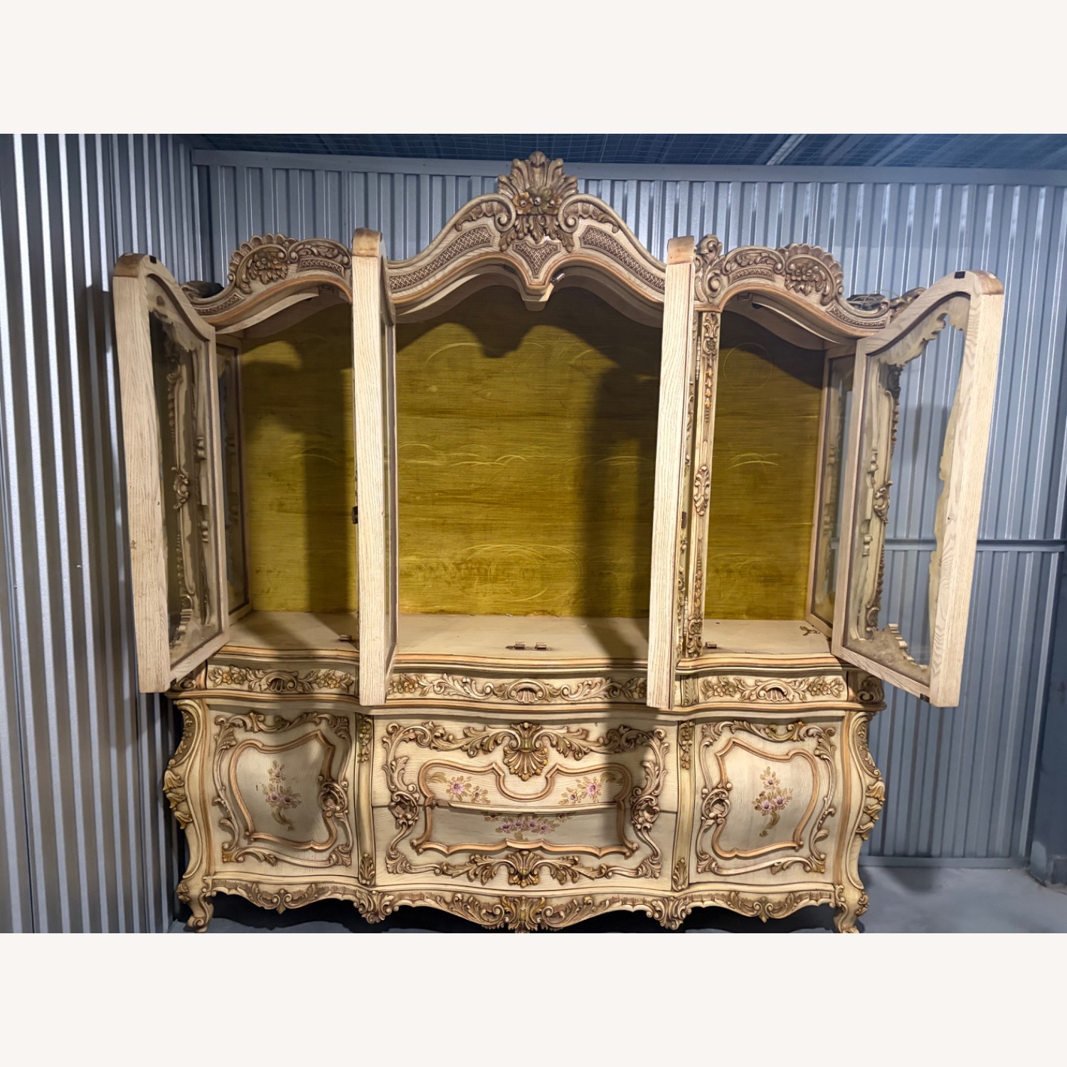 Rococo Revival China Cabinet and Buffet - image-12