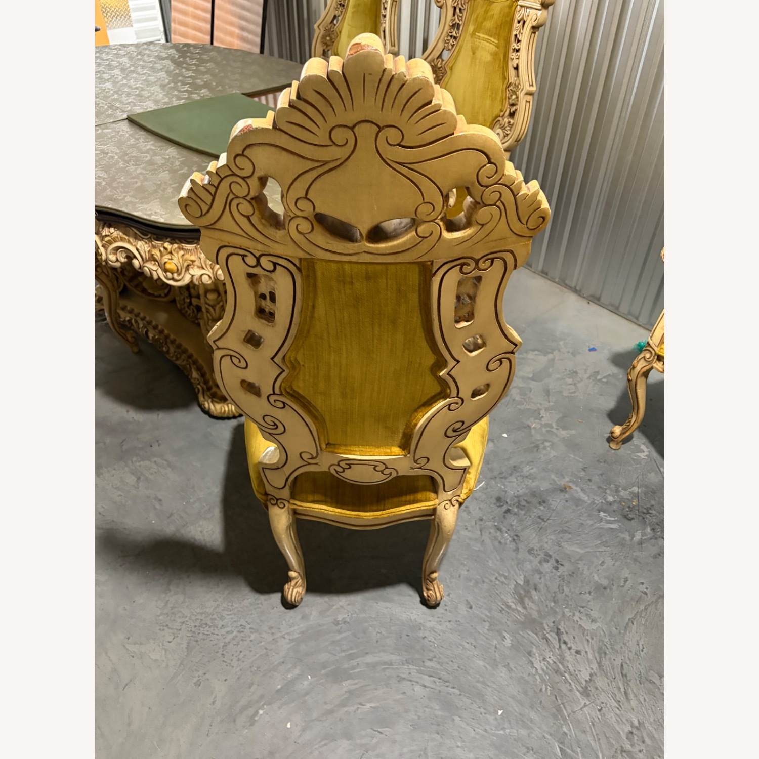 Vintage/Antique White Wood Dining Set - image-15