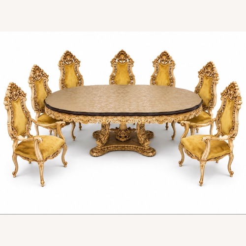Used Vintage/Antique White Wood Dining Set for sale on AptDeco