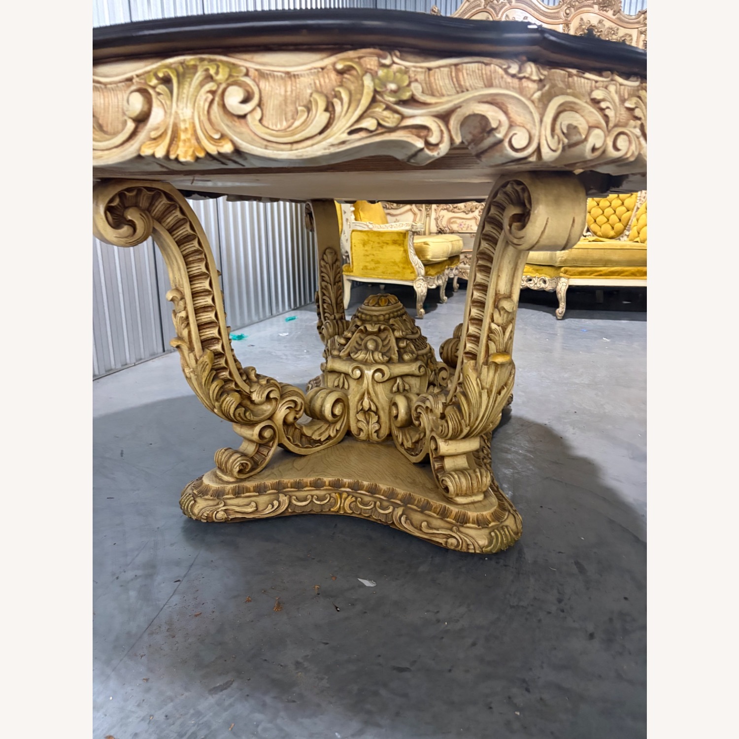 Vintage/Antique White Wood Dining Set - image-18