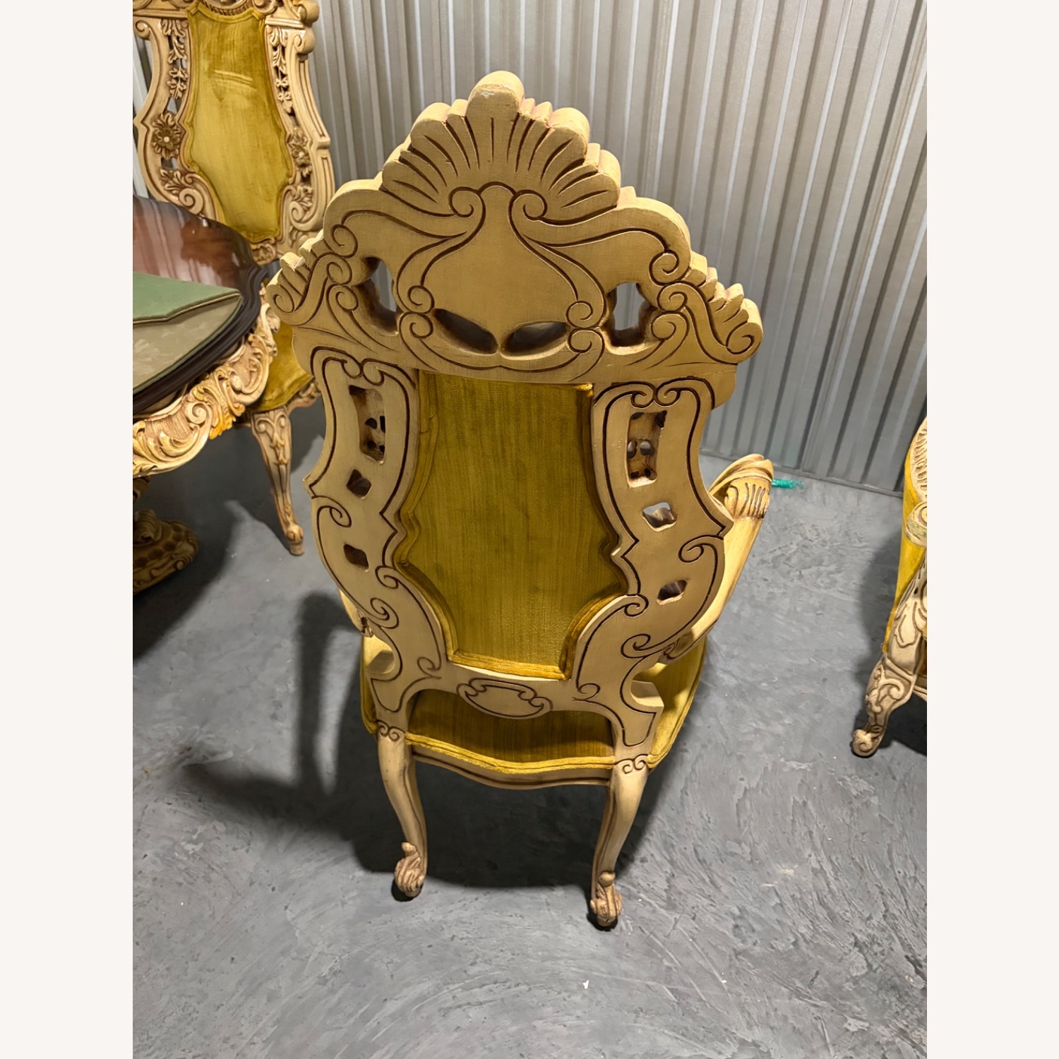 Vintage/Antique White Wood Dining Set - image-12