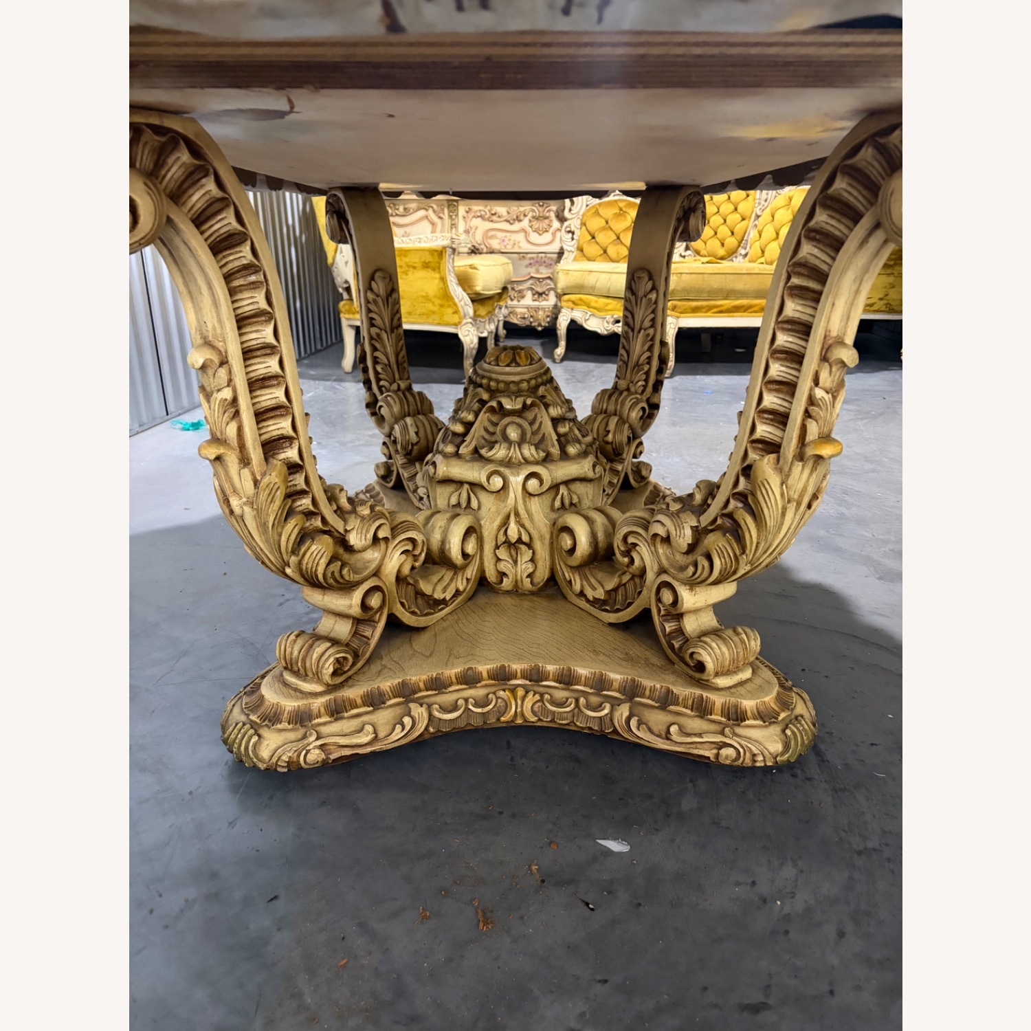 Vintage/Antique White Wood Dining Set - image-16