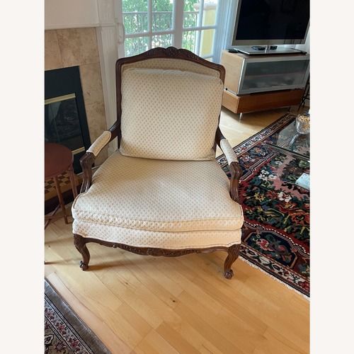 Used Thomasville Upholstered Chair & Ottoman for sale on AptDeco