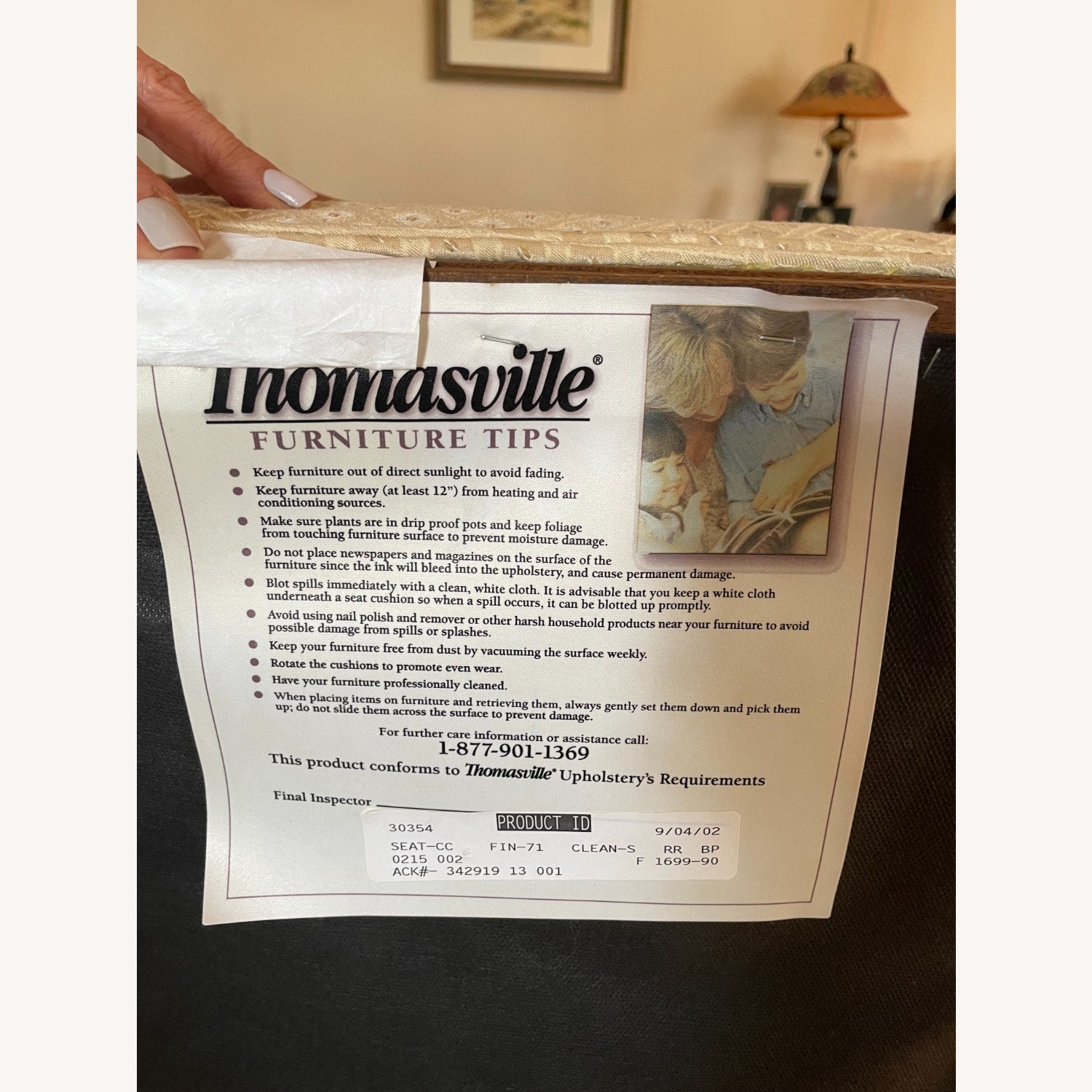 Thomasville Upholstered Chair & Ottoman - image-3