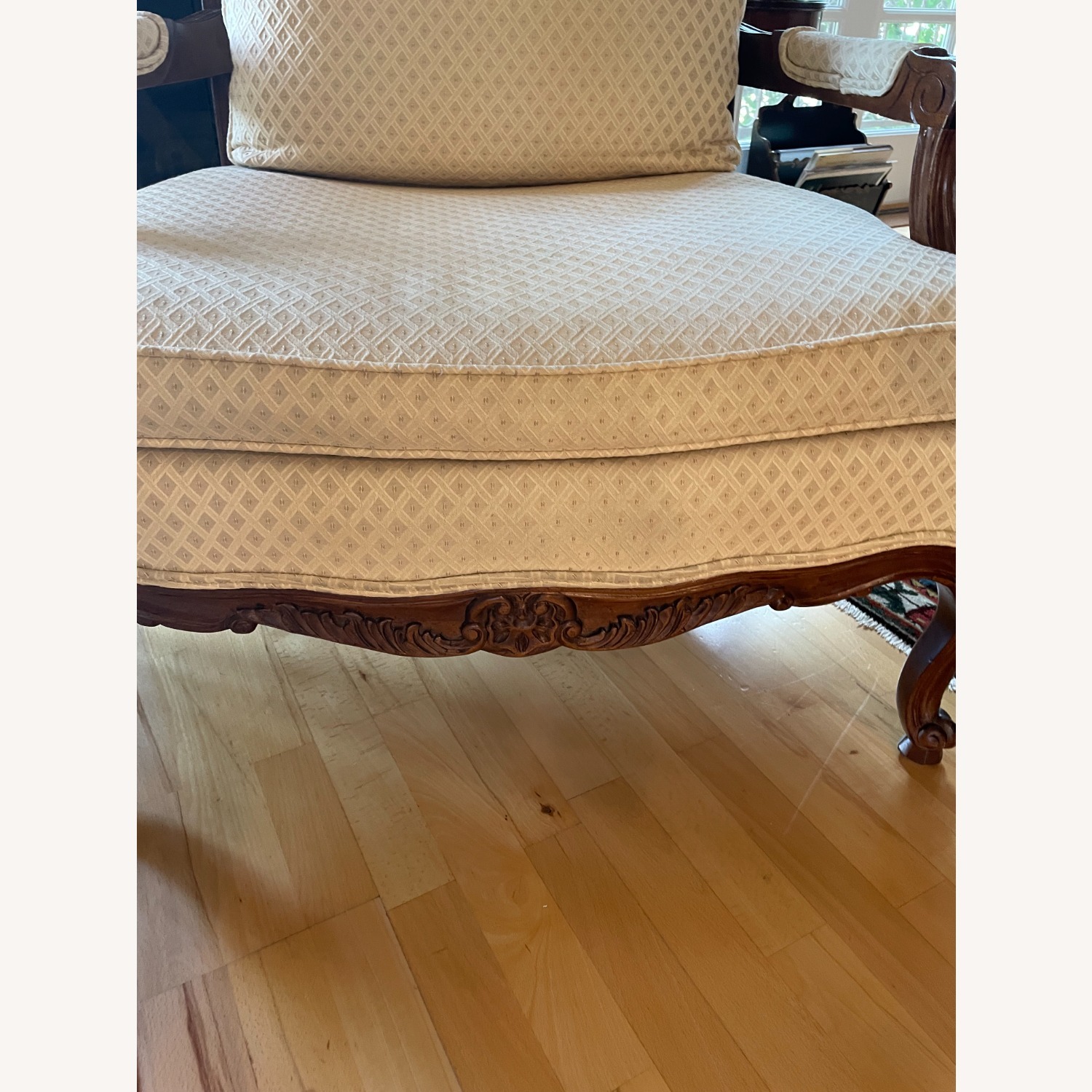 Thomasville Upholstered Chair & Ottoman - image-4