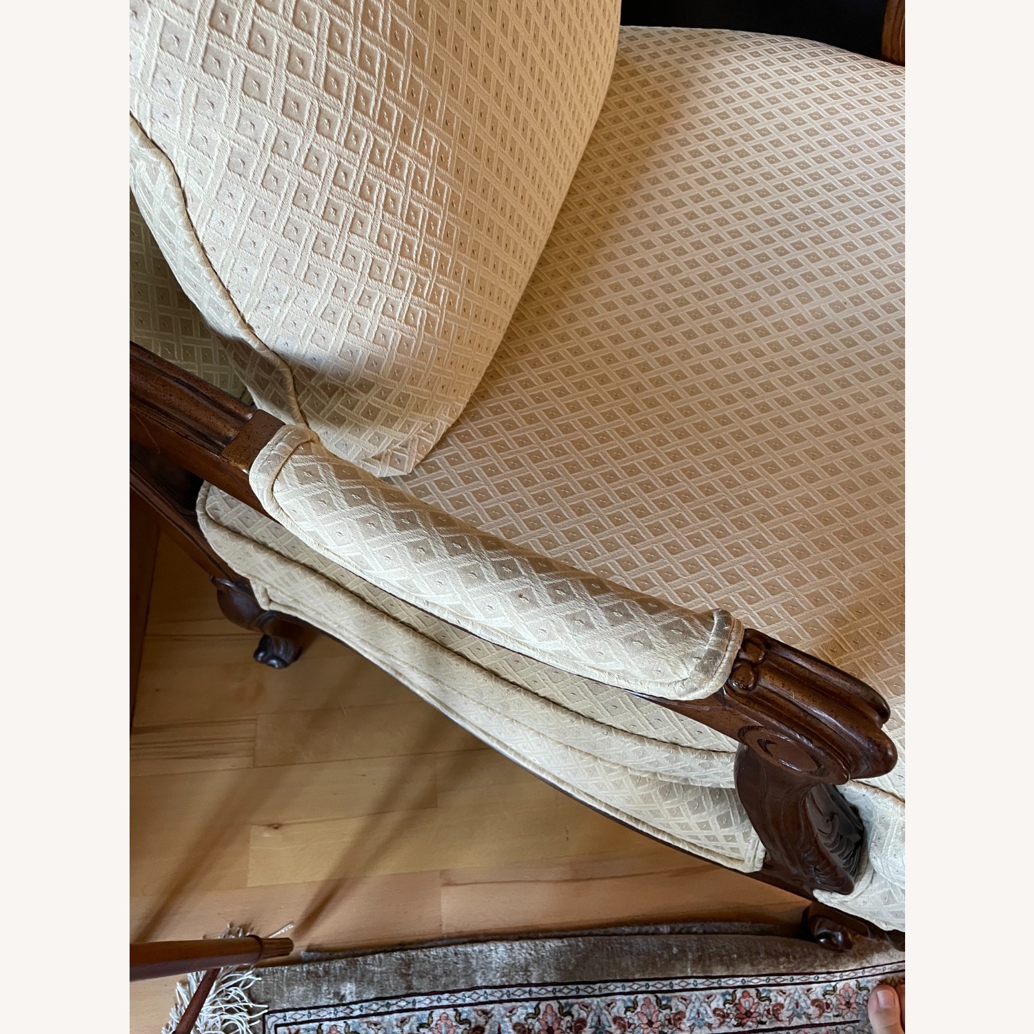 Thomasville Upholstered Chair & Ottoman - image-10