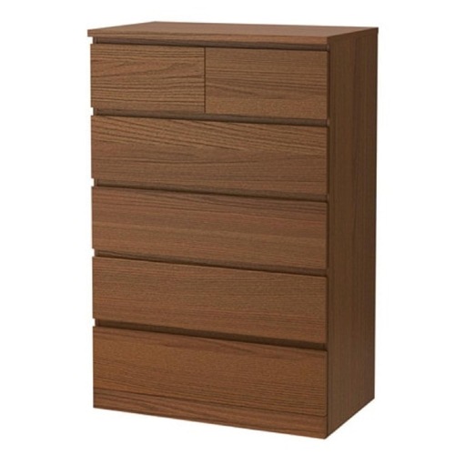 Used IKEA Malm Dark Brown Wood Dresser for sale on AptDeco