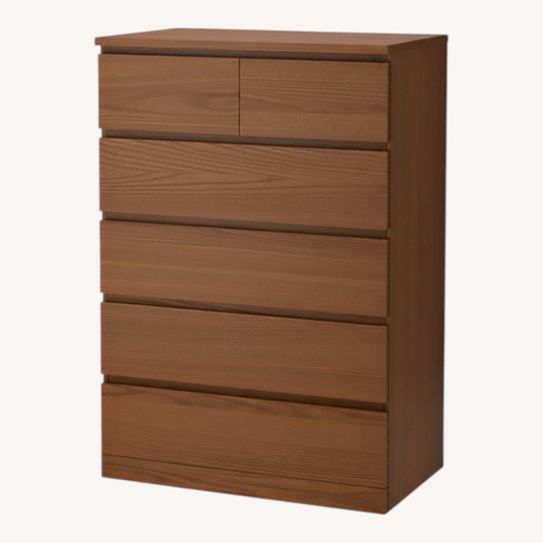 Used IKEA Malm Dark Brown Wood Dresser for sale on AptDeco