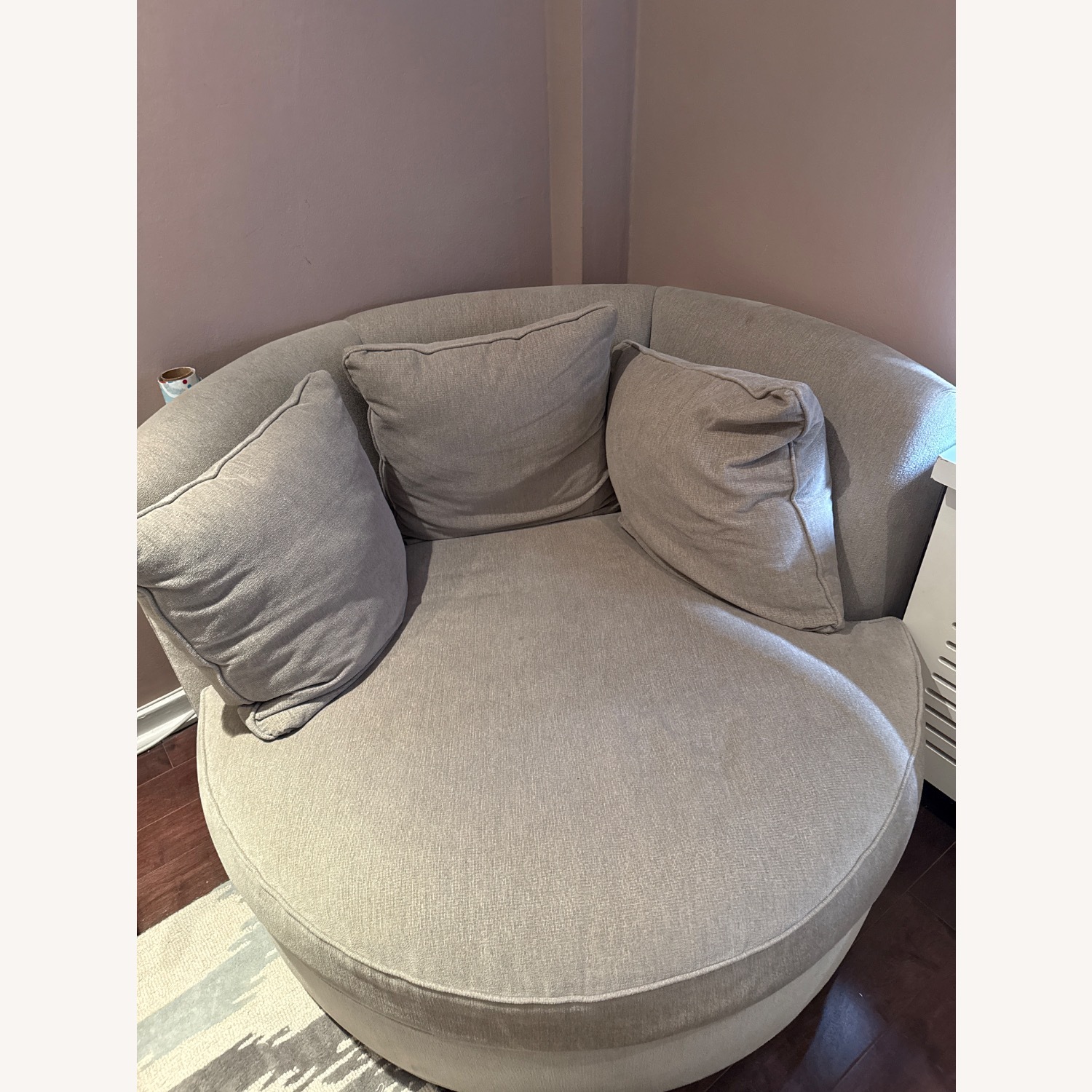 Crate & Barrel Tillie Light Gray Fabric Accent Chair - image-1