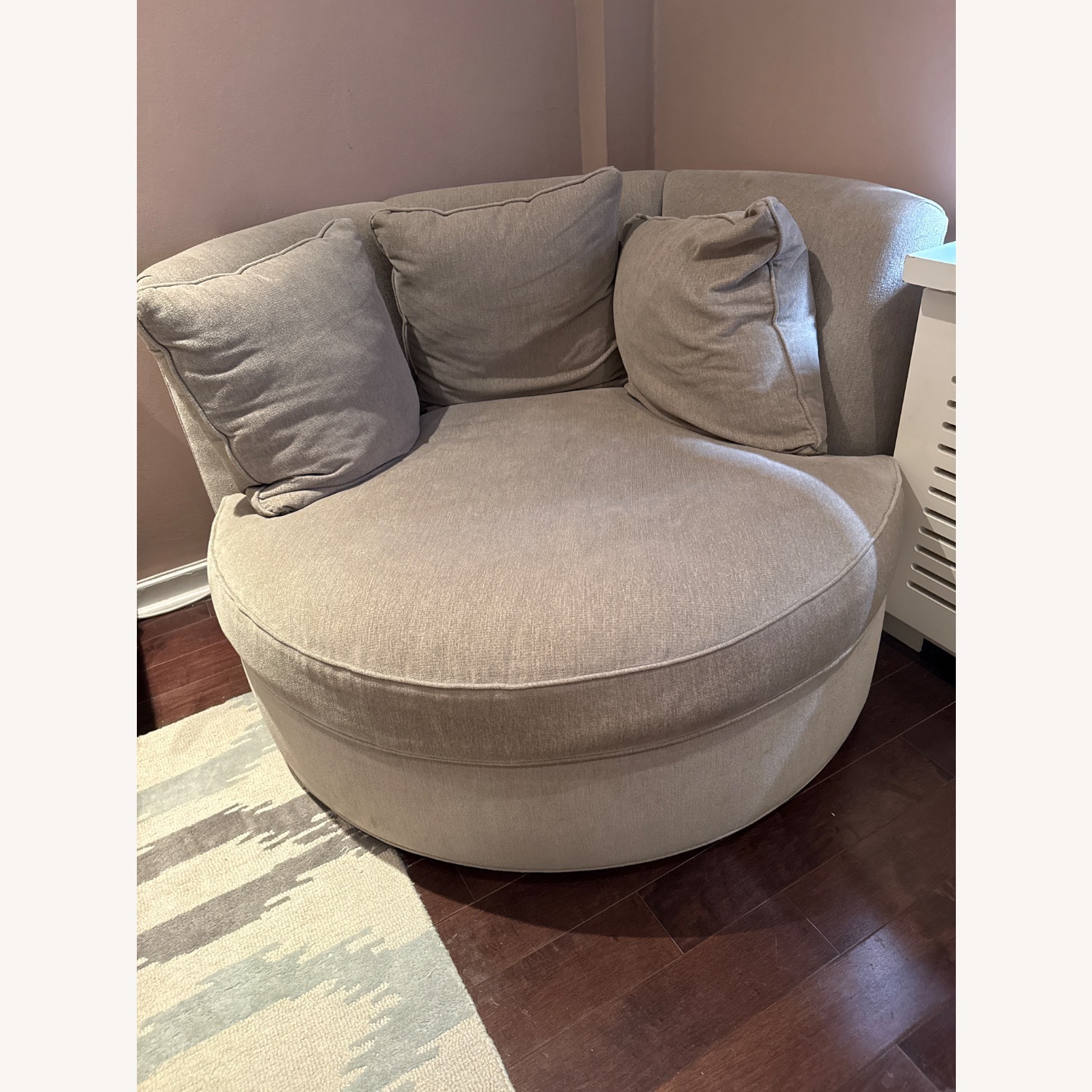 Crate & Barrel Tillie Light Gray Fabric Accent Chair - image-2