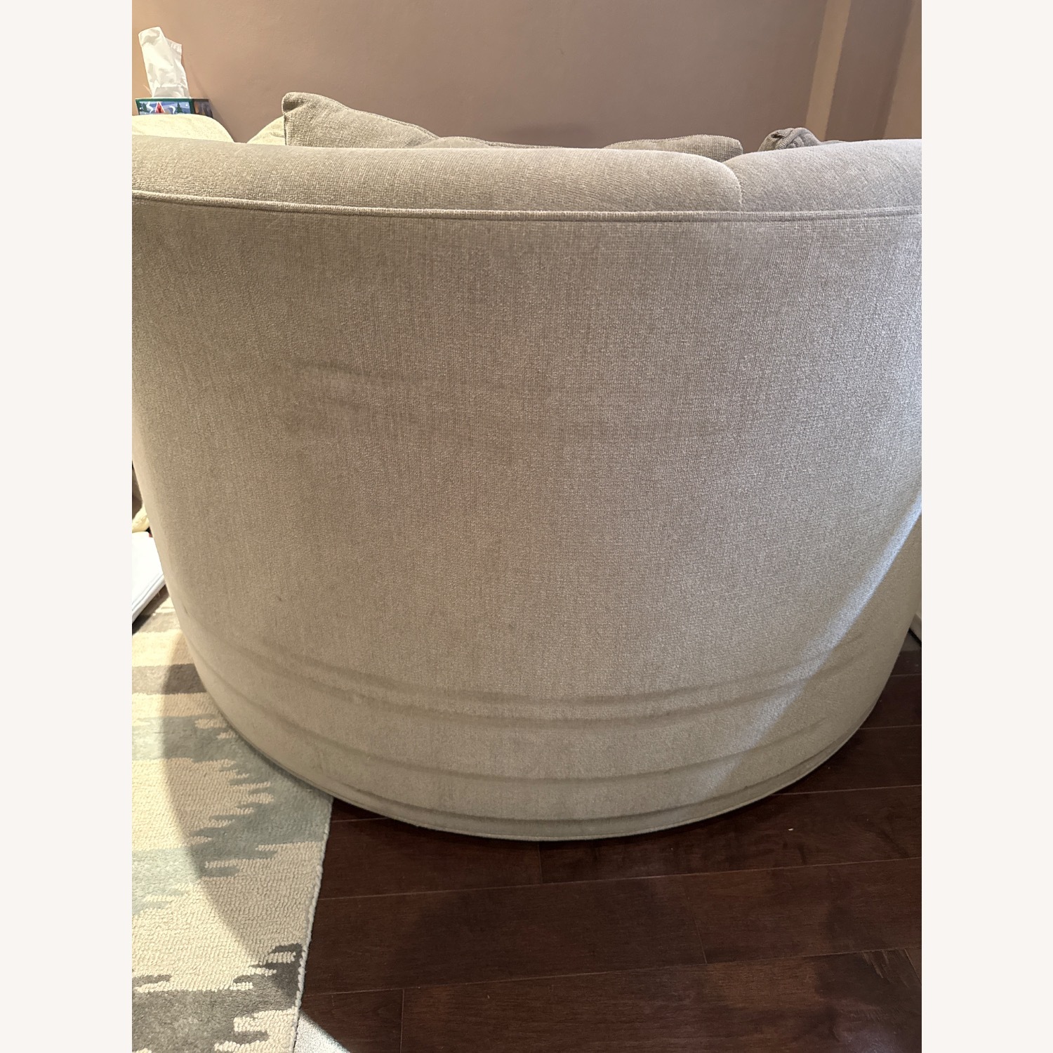Crate & Barrel Tillie Light Gray Fabric Accent Chair - image-4