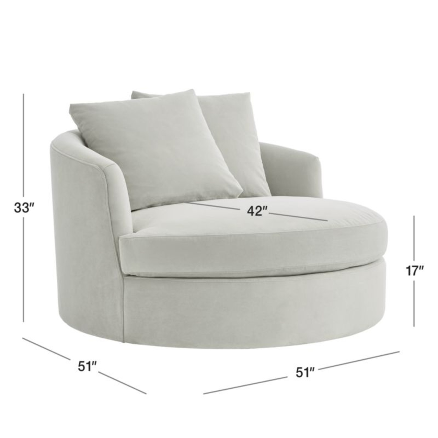 Crate & Barrel Tillie Light Gray Fabric Accent Chair - image-8