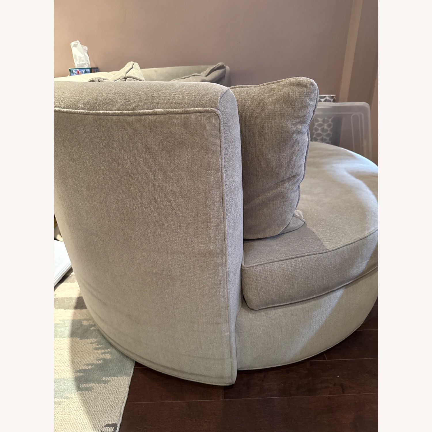 Crate & Barrel Tillie Light Gray Fabric Accent Chair - image-5
