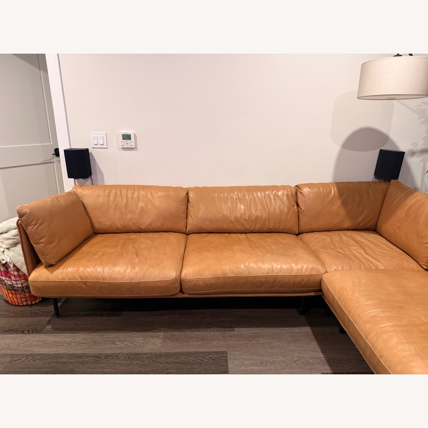 Crate & Barrel Wells Light Brown 3+ Piece Sectional - image-2