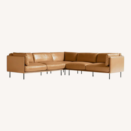 Used Crate & Barrel Wells Light Brown 3+ Piece Sectional for sale on AptDeco