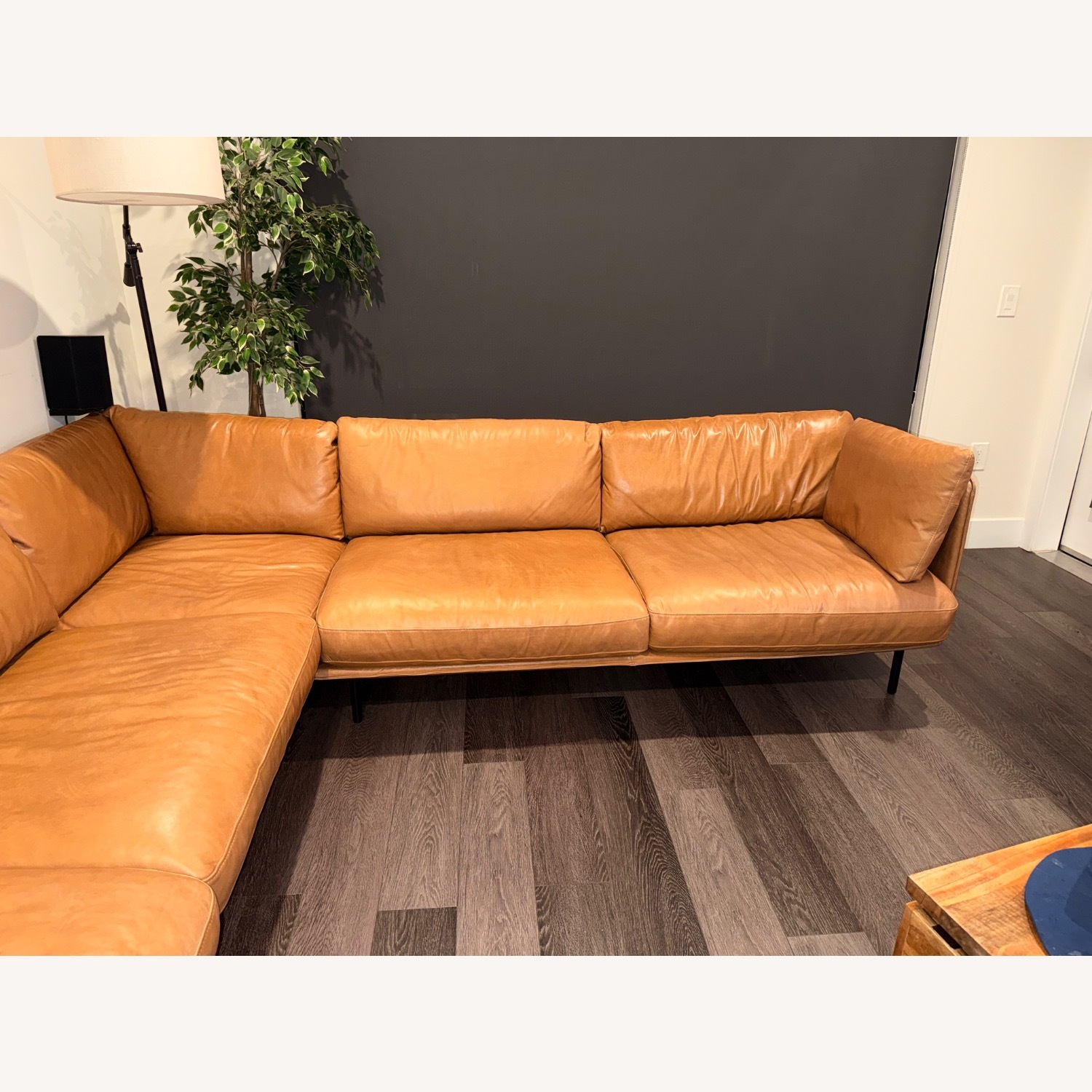 Crate & Barrel Wells Light Brown 3+ Piece Sectional - image-4