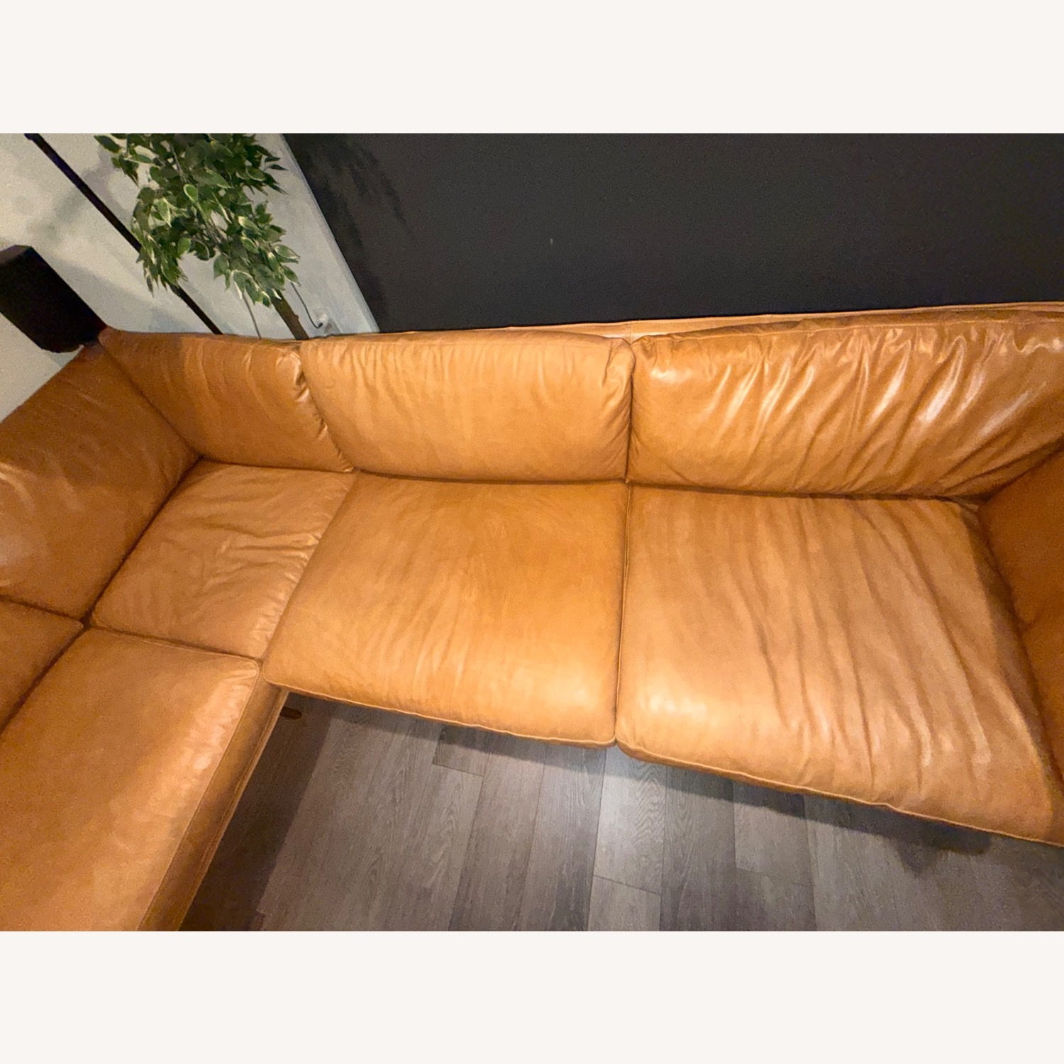 Crate & Barrel Wells Light Brown 3+ Piece Sectional - image-6
