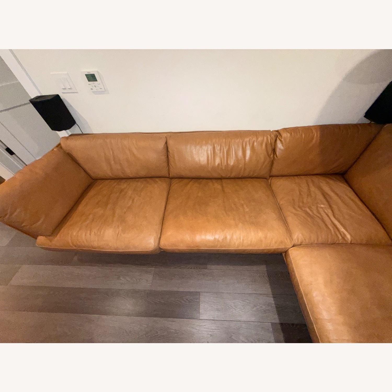 Crate & Barrel Wells Light Brown 3+ Piece Sectional - image-7