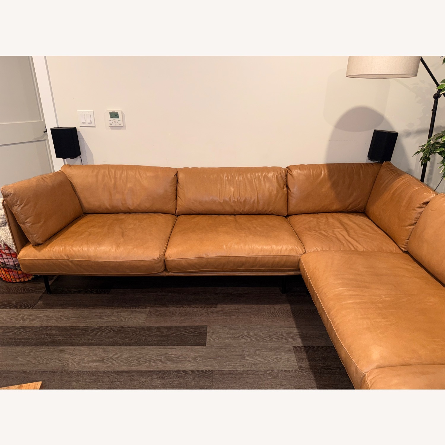 Crate & Barrel Wells Light Brown 3+ Piece Sectional - image-5