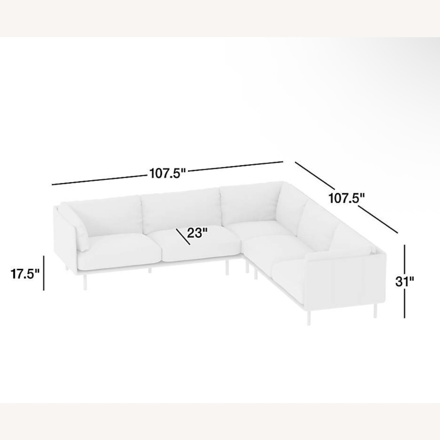 Crate & Barrel Wells Light Brown 3+ Piece Sectional - image-8