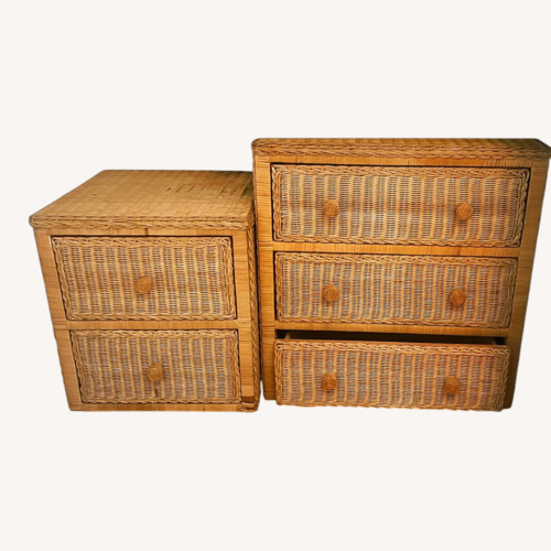 Used Rattan Storage Unit of 2 for sale on AptDeco