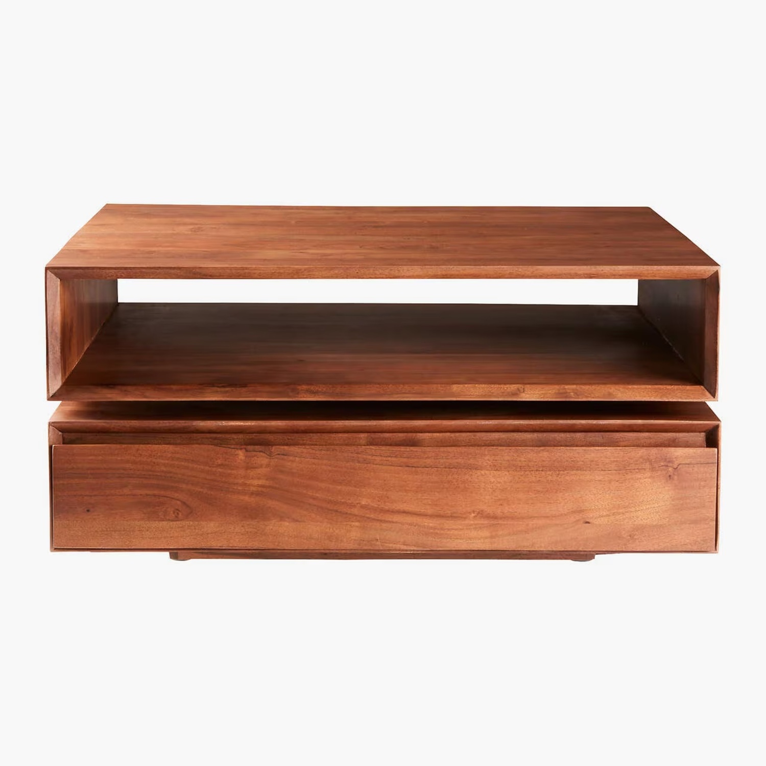 CB2 Dark Brown Spin Rotating Coffee Table - image-5