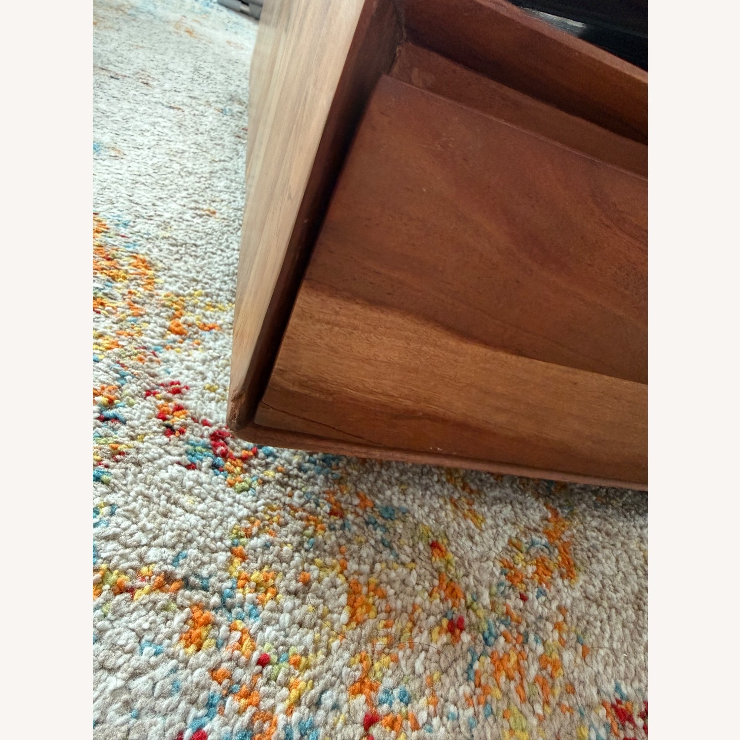 CB2 Dark Brown Spin Rotating Coffee Table - image-3