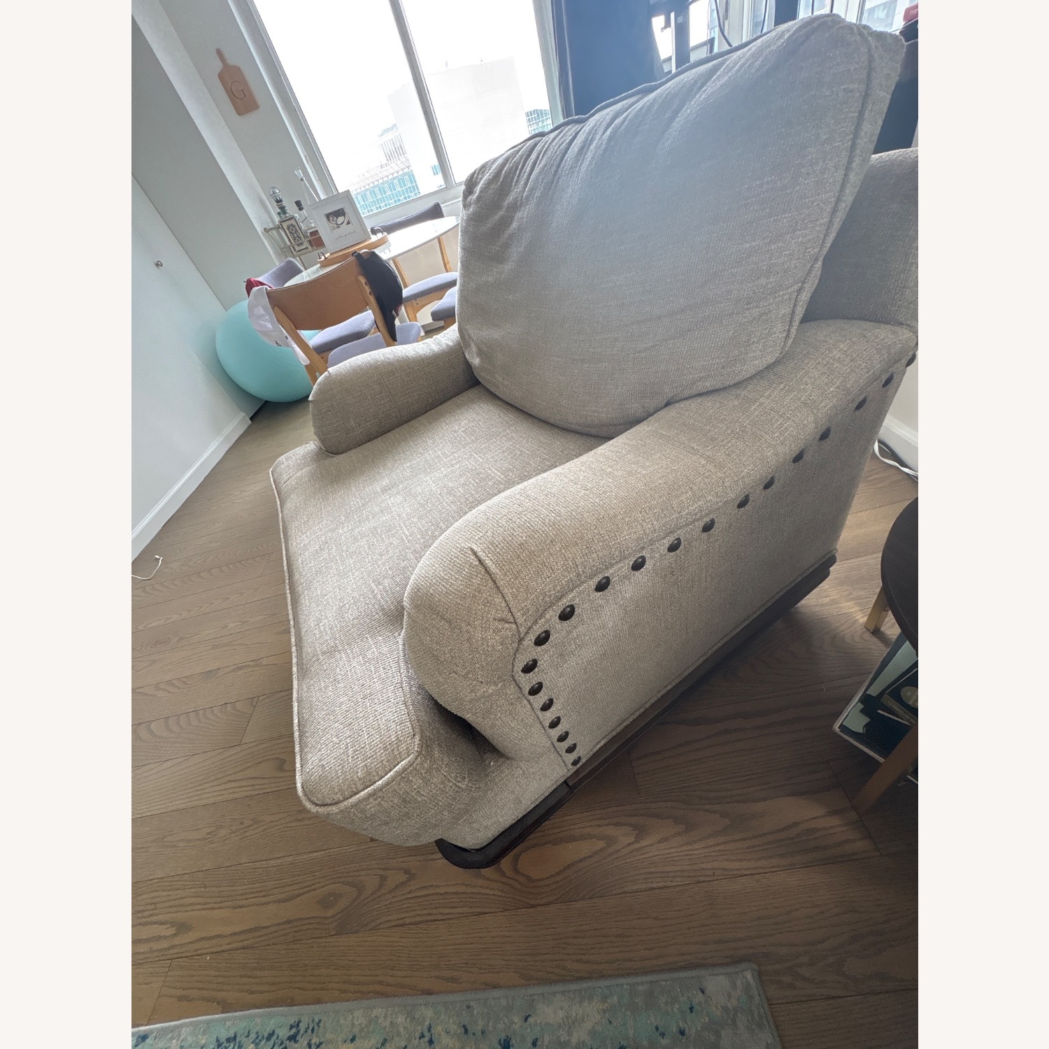 Bob's Discount Furniture Natural Fabric Armchair - image-4
