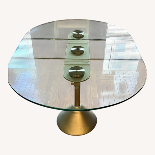 Used Jensen-Lewis Transparent Glass Dining Table for sale on AptDeco