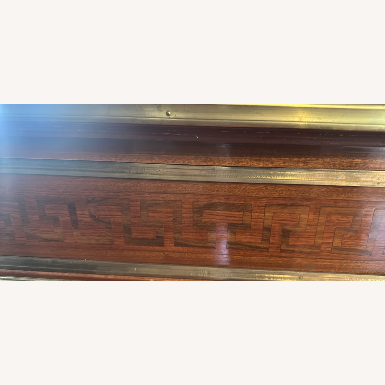 Antique Green Wood Desk - image-3
