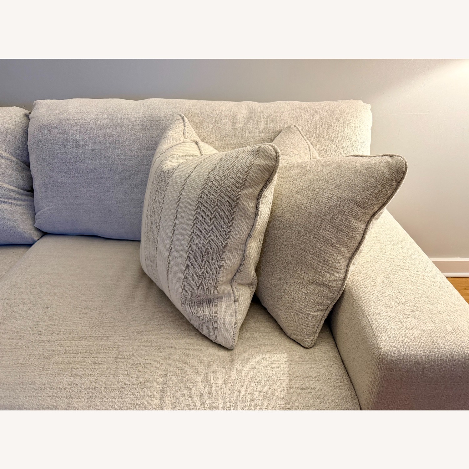 Ashley Furniture Maggie White Fabric 3+ Seater Sofa - image-4