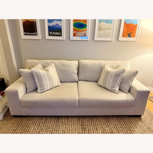 Used Ashley Furniture Maggie White Fabric 3+ Seater Sofa for sale on AptDeco