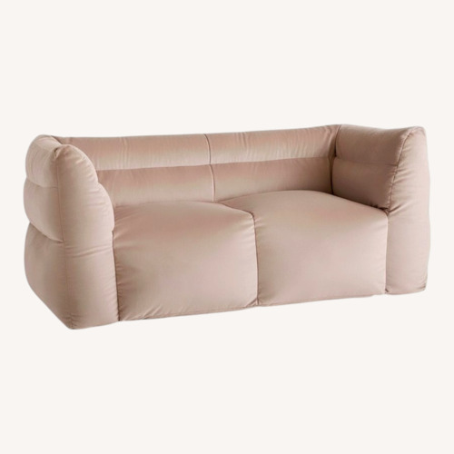 Used West Elm Carmen Sofa Pink Velvet 2 Seater Sofa for sale on AptDeco