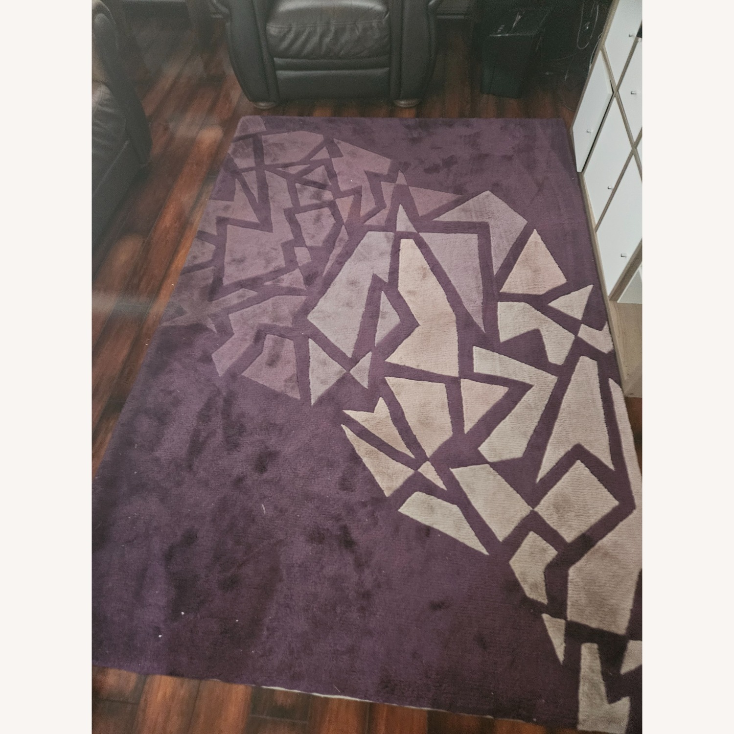 Geometric Purple Carpet - image-1